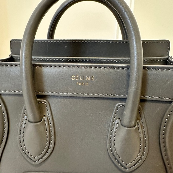 Celine Nano Luggage Bag in Drummed‎ Calfskin Gray - Picture 10 of 16